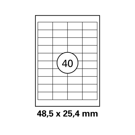 100 Blatt Klebeetiketten DIN A4 weiß 63,5x32mm Laser Inkjet Kopierer 