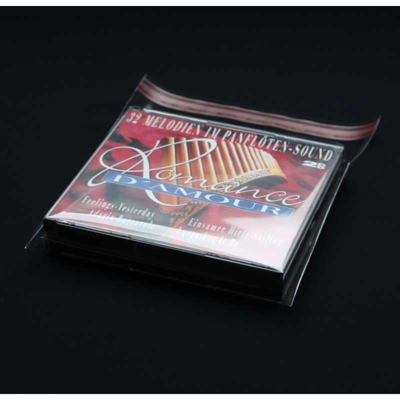 64 mm Klappe 40 mµ Folie hochtransparent 50 St Schutzhüllen für Doppel CD Jewel Case und 4-Fach CD Box 169 x 138 mm 