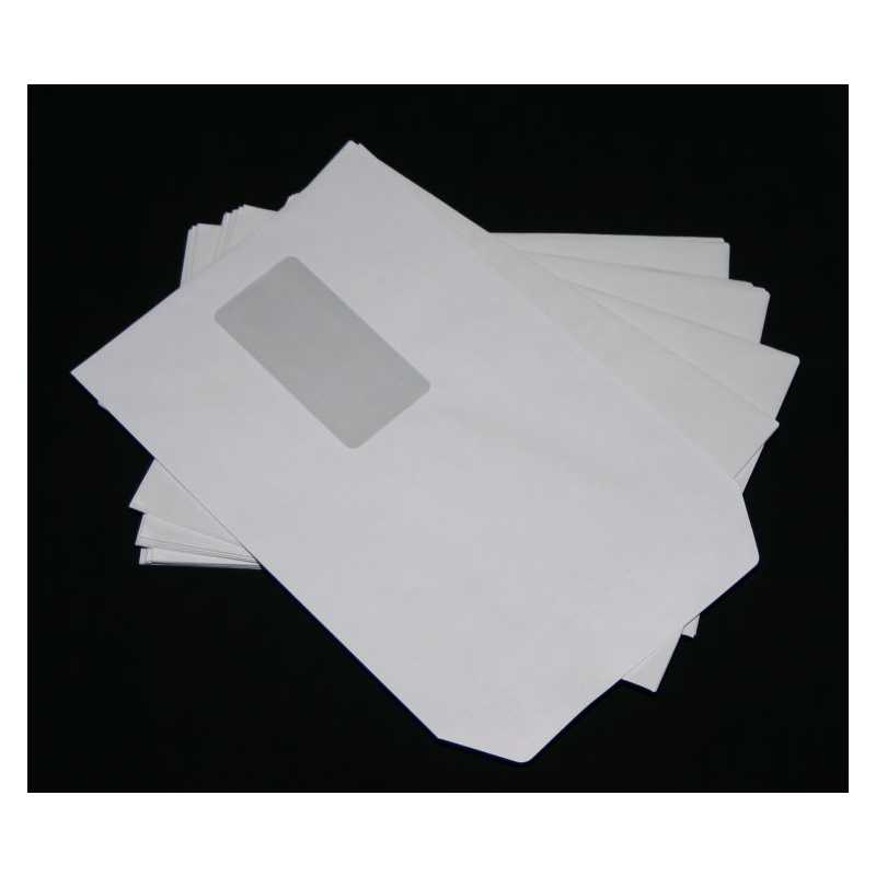 1000 Versandtaschen/Briefumschläge C5/A5 weiß Haftklebend ohne Fenster 162x229 