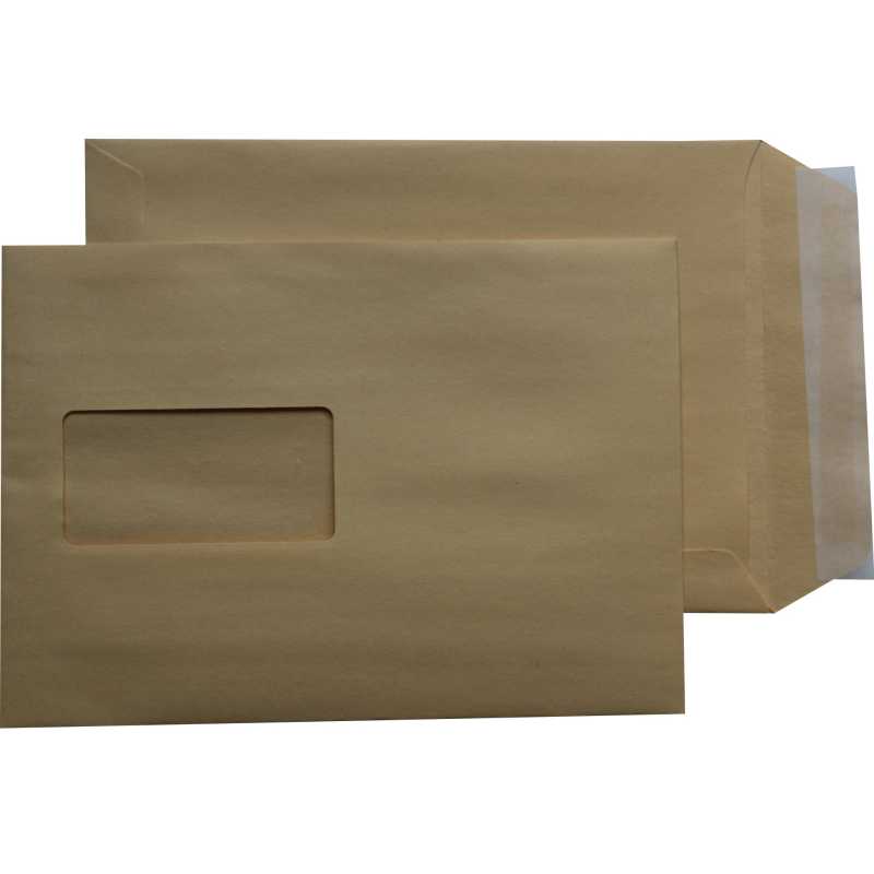 25 Stück Versandtaschen DIN A5 C5 braun ohne Fenster Briefumschläge Kuvert SK 